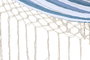 DKD Home Decor Hamaca para Terraza y Jardín Azul Blanco Algodón/Poliéster Rayas 200 x 100 x 5 cm