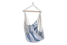 DKD Home Decor Silla Colgante para Terraza y Jardín Azul y Blanco 60 x 135 x 100 cm