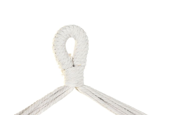 DKD Home Decor Silla Colgante para Terraza y Jardín Azul y Blanco 60 x 135 x 100 cm