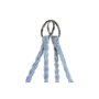DKD Home Decor Silla Colgante de Algodón y Acero Azul Celeste