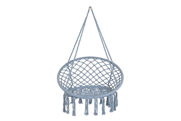 DKD Home Decor Silla Colgante Terraza Y Jardin Azul Celeste 63 x 128 x 80 cm Capacidad 100kg