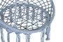 DKD Home Decor Silla Colgante de Algodón y Acero Azul Celeste