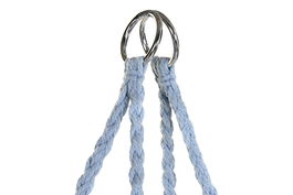 DKD Home Decor Silla Colgante Terraza Y Jardin Azul Celeste 63 x 128 x 80 cm Capacidad 100kg