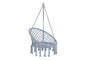 DKD Home Decor Silla Colgante de Algodón y Acero Azul Celeste