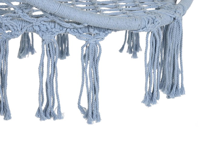 DKD Home Decor Silla Colgante Terraza Y Jardin Azul Celeste 63 x 128 x 80 cm Capacidad 100kg