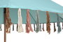 DKD Home Decor Parasol Terraza y Jardín Azul Celeste 180 x 190 x 180 cm con Flecos