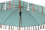 DKD Home Decor Parasol Terraza y Jardín Azul Celeste 180 x 190 x 180 cm con Flecos
