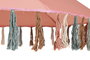 DKD Home Decor Parasol para Terraza y Jardín Coral 180x180x190 cm con Flecos Desmontable