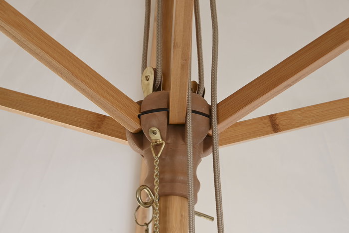 Parasol Terraza Y Jardin DKD Home Decor Beige Natural 300 x 230 x 300 cm