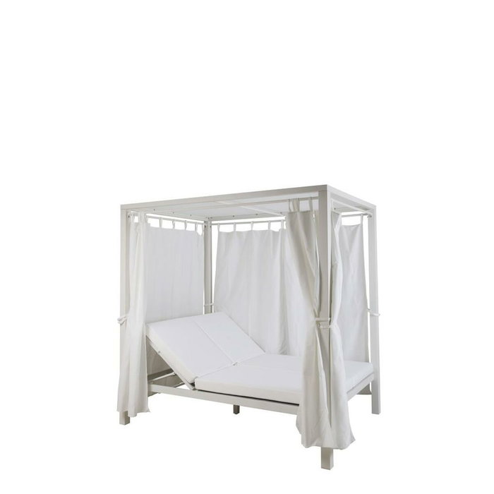 DKD Home Decor Cama Chill Out de Aluminio con Doble Toldo, 148x188x205 cm