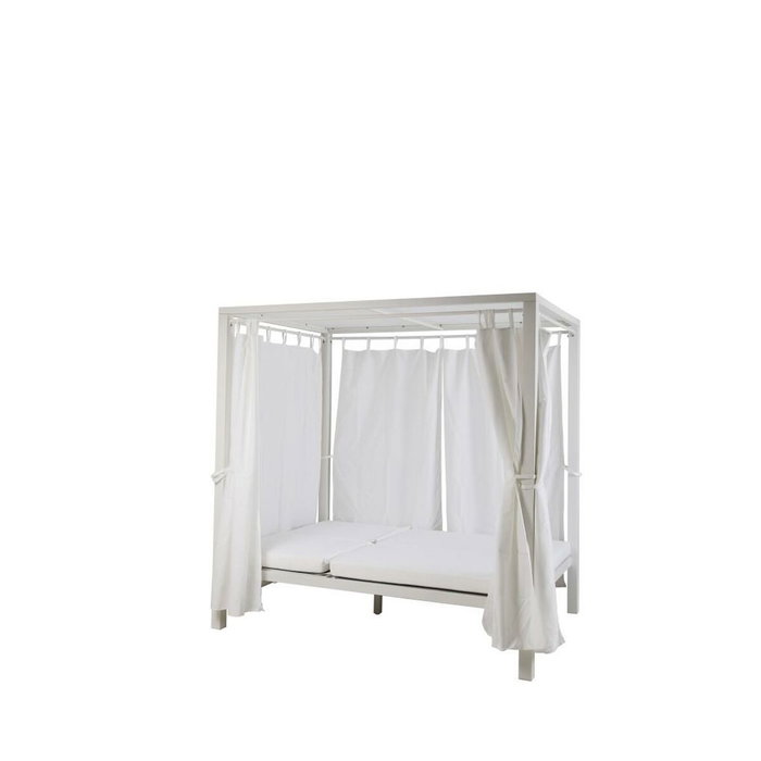 DKD Home Decor Cama Chill Out de Aluminio con Doble Toldo, 148x188x205 cm