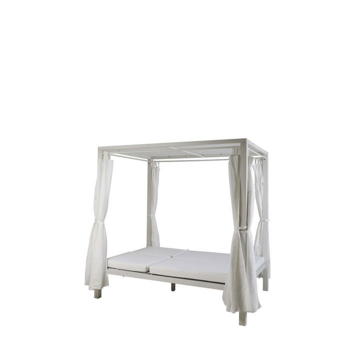 DKD Home Decor Cama Chill Out de Aluminio con Doble Toldo, 148x188x205 cm