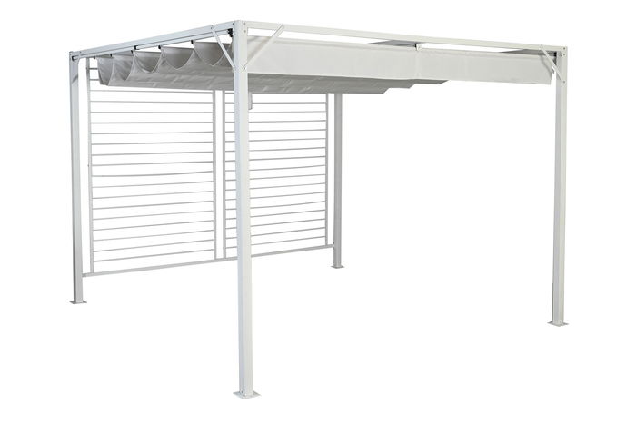 DKD Home Decor Pérgola para Terraza y Jardín Blanco 296 x 225 x 296 cm DKD Home Decor Pérgola para Terraza y Jardín Blanco 296 x 225 x 296 cm