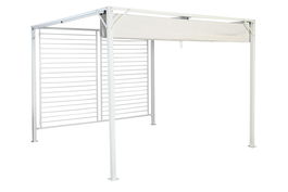 DKD Home Decor Pérgola para Terraza y Jardín Blanco 296 x 225 x 296 cm