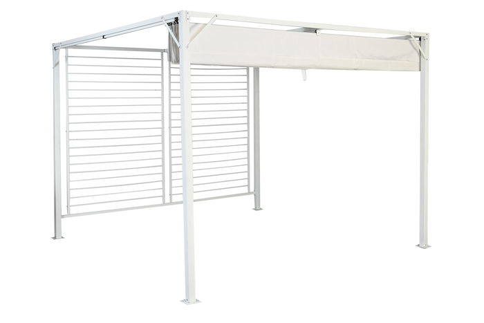 DKD Home Decor Pérgola para Terraza y Jardín Blanco 296 x 225 x 296 cm DKD Home Decor Pérgola para Terraza y Jardín Blanco 296 x 225 x 296 cm