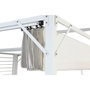 DKD Home Decor Pérgola de Acero y Poliéster 296x296x225 cm Blanco