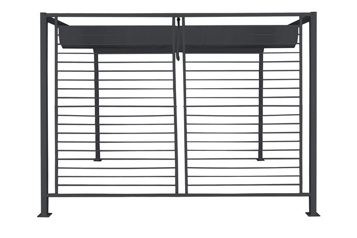 DKD Home Decor Pérgola para Terraza y Jardín Gris 300 x 230 x 300 cm DKD Home Decor Pérgola para Terraza y Jardín Gris 300 x 230 x 300 cm