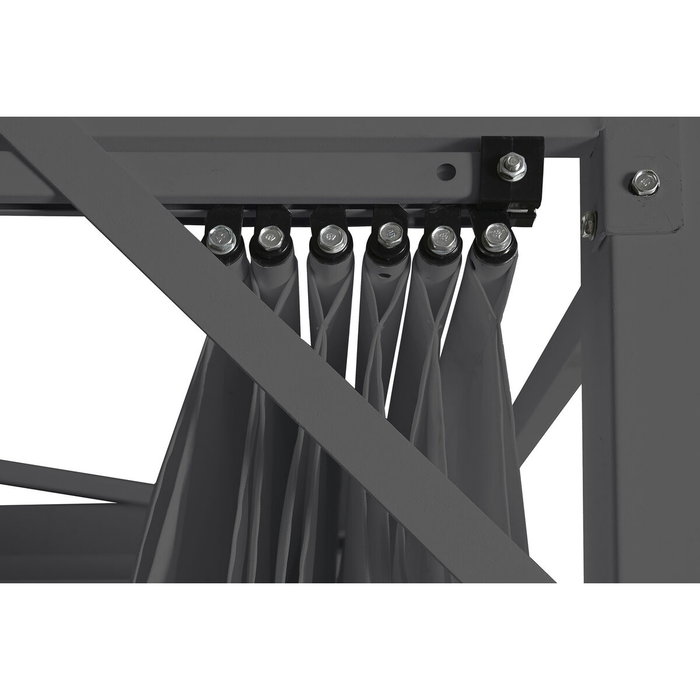 DKD Home Decor Pérgola de Acero y Poliéster 300x300x230 cm Gris