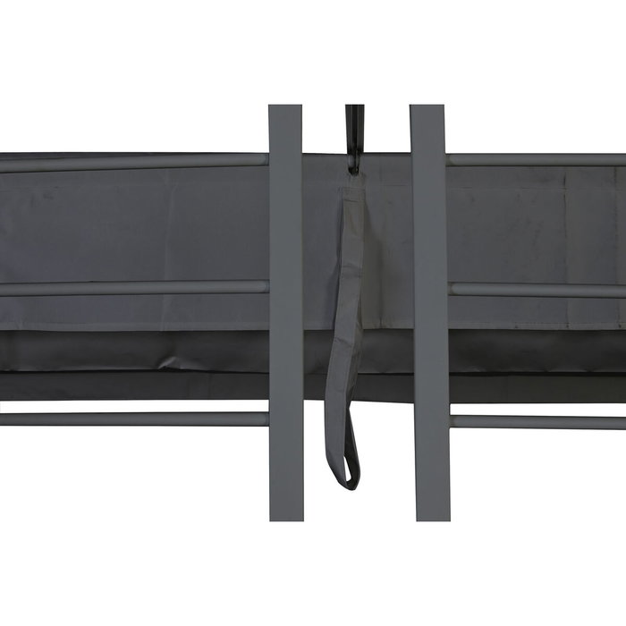 DKD Home Decor Pérgola de Acero y Poliéster 300x300x230 cm Gris