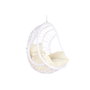 DKD Home Decor Sillón Colgante de Ratán Sintético Blanco y Crudo con Cojines