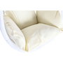 DKD Home Decor Sillón Colgante de Ratán Sintético Blanco y Crudo con Cojines