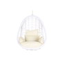 DKD Home Decor Sillón Colgante de Ratán Sintético Blanco y Crudo con Cojines