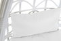 DKD Home Decor Sillón Colgante de Ratán Sintético Blanco y Crudo con Cojines