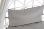 DKD Home Decor Sillón Colgante de Ratán Sintético Blanco y Crudo con Cojines