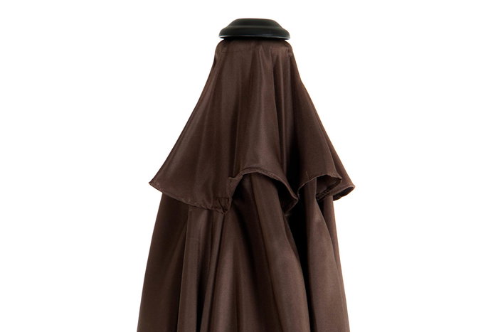 DKD Home Decor Parasol Basicos Sunlla Marron Negro 270 x 270 x 250 cm