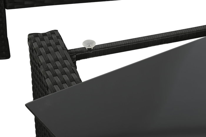 Sofa DKD Home Decor Negro Gris 63 x 73 x 121 cm Set de 4