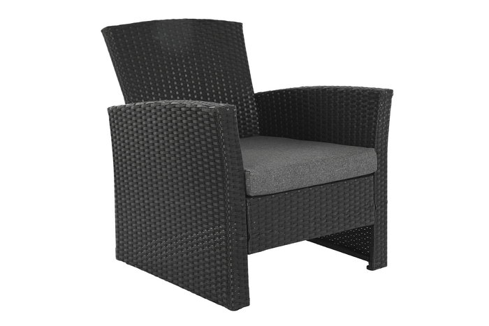 Sofa DKD Home Decor Negro Gris 63 x 73 x 121 cm Set de 4