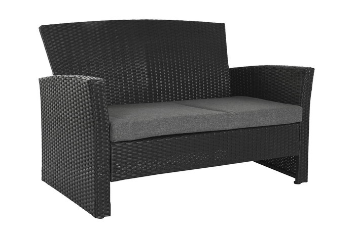 Sofa DKD Home Decor Negro Gris 63 x 73 x 121 cm Set de 4