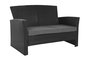 Sofa DKD Home Decor Negro Gris 63 x 73 x 121 cm Set de 4