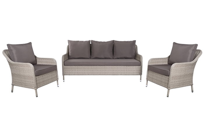 Mesa Terraza Y Jardin DKD Home Decor Marron Oscuro Gris 73 x 81 x 175 cm Set de 4