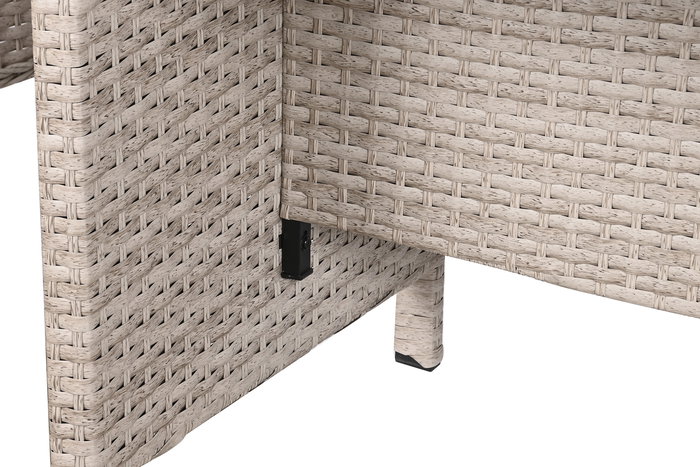 Mesa Terraza Y Jardin DKD Home Decor Marron Oscuro Gris 73 x 81 x 175 cm Set de 4