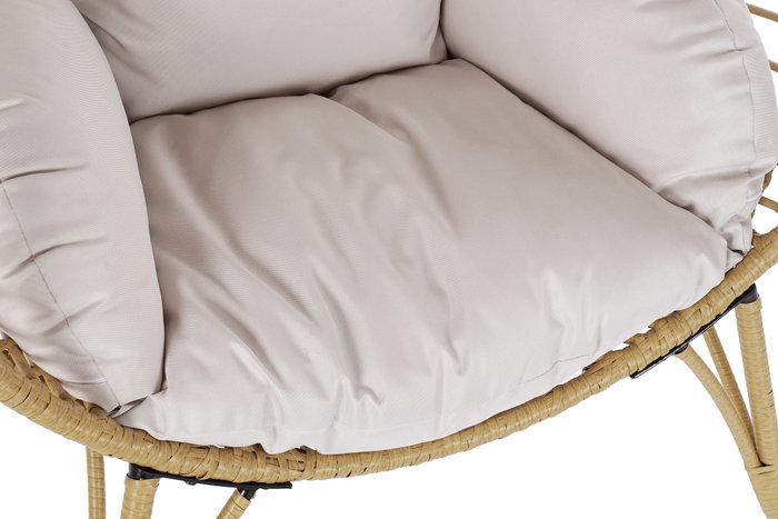 DKD Home Decor Sillón Terraza Y Jardín Terracota Blanco 65 x 151 x 90 cm