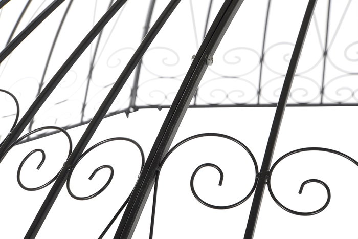 DKD Home Decor Pérgola de Hierro Cenador Negro 304x304x332 cm