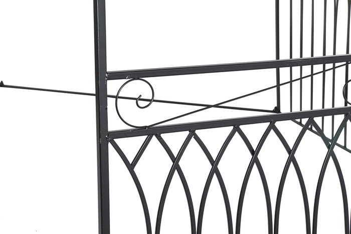 DKD Home Decor Pérgola de Hierro Cenador Negro 304x304x332 cm