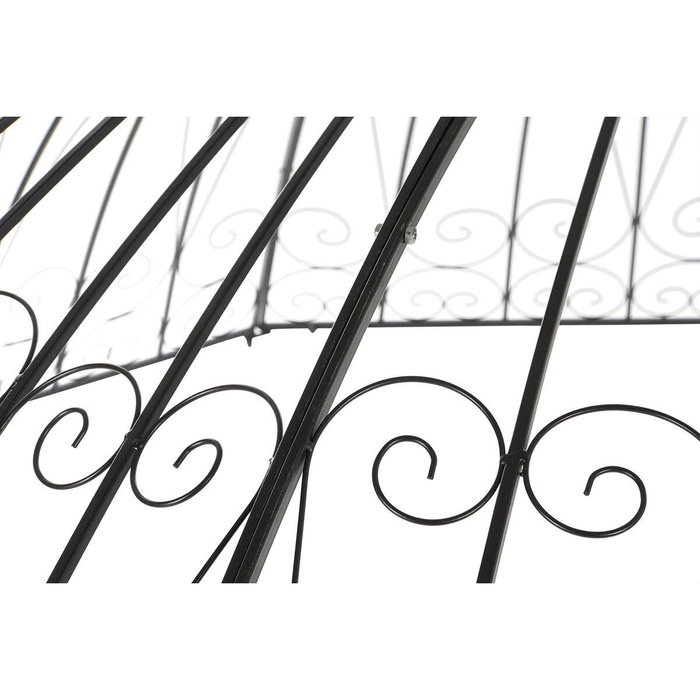DKD Home Decor Pérgola Terraza y Jardín Negro Hierro 304 x 332 x 304 cm