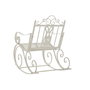 DKD Home Decor Mecedora para Terraza y Jardín, Blanco, Dimensiones 89 x 92 x 63 cm, Material Metal, Desmontable
