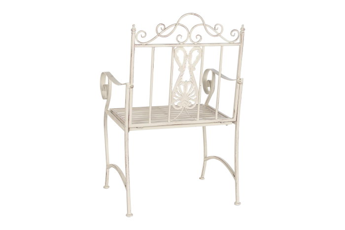DKD Home Decor Silla Terraza Y Jardin Blanco 63.5 x 52 x 98 cm