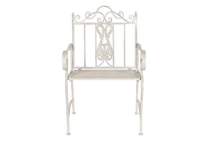 DKD Home Decor Silla Terraza Y Jardin Blanco 63.5 x 52 x 98 cm
