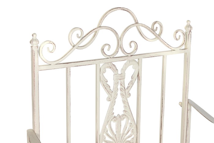 DKD Home Decor Silla Terraza Y Jardin Blanco 63.5 x 52 x 98 cm
