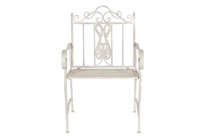 DKD Home Decor Silla Terraza Y Jardin Blanco 63.5 x 52 x 98 cm