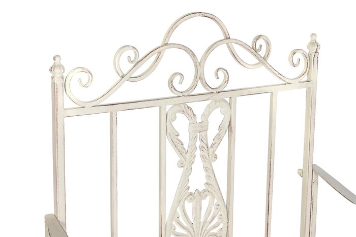 DKD Home Decor Silla Terraza Y Jardin Blanco 63.5 x 52 x 98 cm