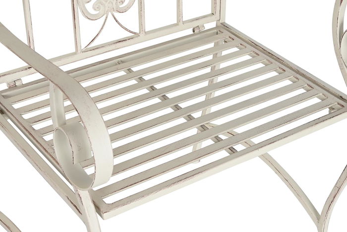 DKD Home Decor Silla Terraza Y Jardin Blanco 63.5 x 52 x 98 cm