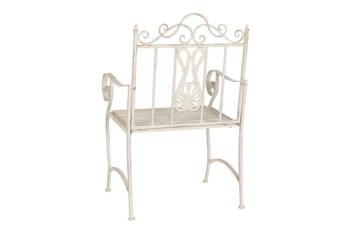 DKD Home Decor Silla Terraza Y Jardin Blanco 63.5 x 52 x 98 cm