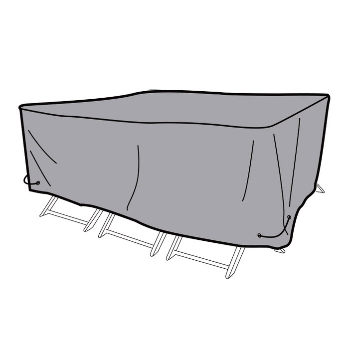 DKD Home Decor Funda para Terraza y Jardín Gris Oscuro Poliéster 130 x 60 x 200 cm