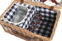 Cesta Picnic DKD Home Decor Natural Azul 32 x 22 x 48 cm Set de 15