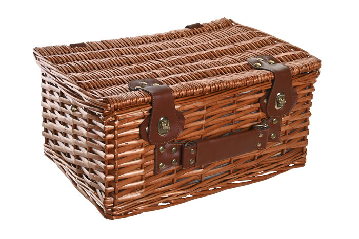 Cesta Picnic DKD Home Decor Natural Azul 28 x 20 x 40 cm Set de 10